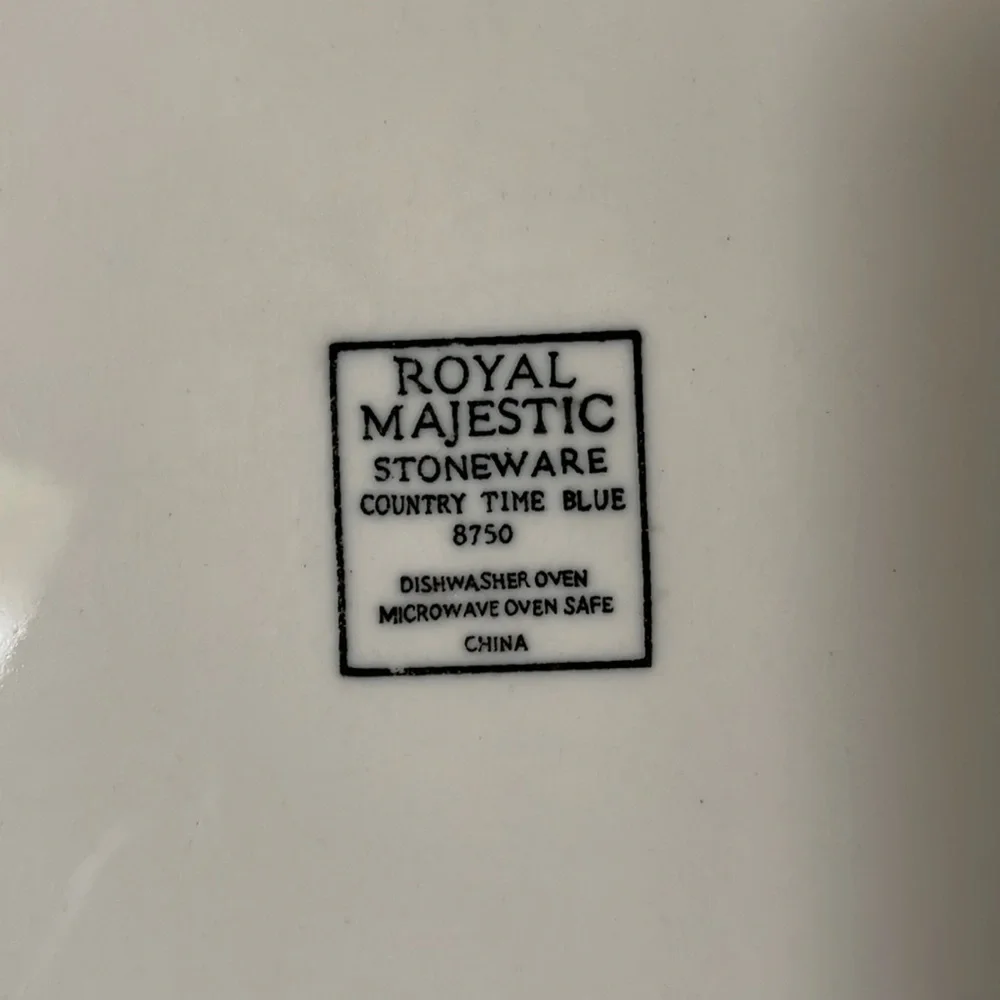 Royal Majestic Country Time Blue Large Round Platter